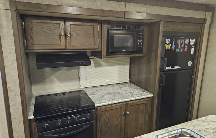 Large kitchen area.