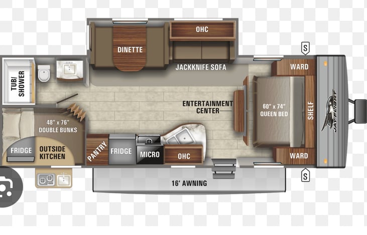 Full layout of trailer