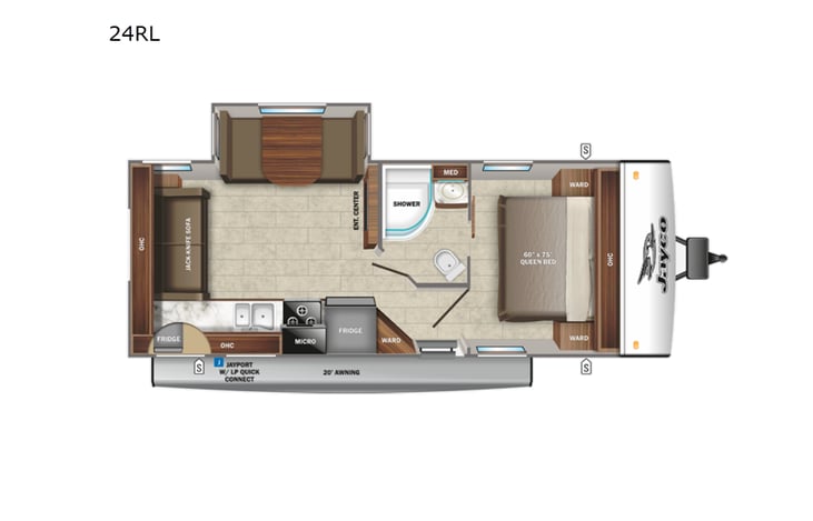 Representative floor plan provided by a trusted RVshare partner.
