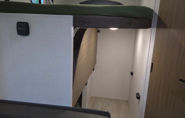 If you would prefer more storage, we can put the bottom bunk up