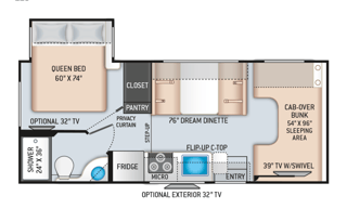 Cozy 2022 Motorhome 24ft with Queen Bed Slideout
