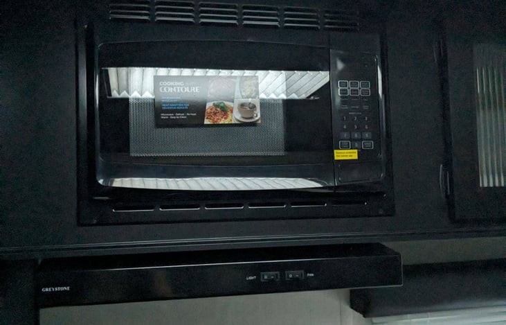 Microwave for easy cooking.