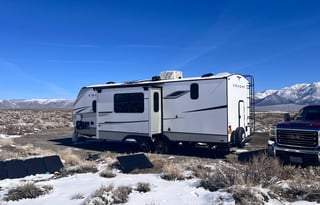 King Bed with Solar Travel Trailer