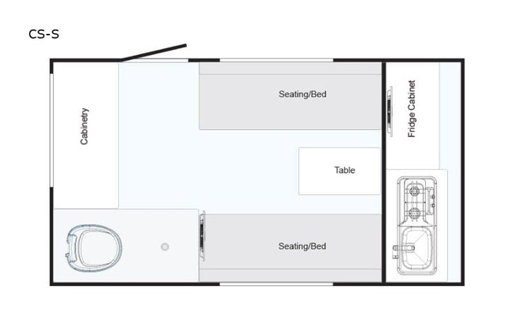 Representative floor plan provided by a trusted RVshare partner.