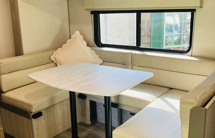 Large Dinette and Bed Conversion.