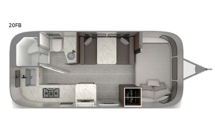 Representative floor plan provided by a trusted RVshare partner.