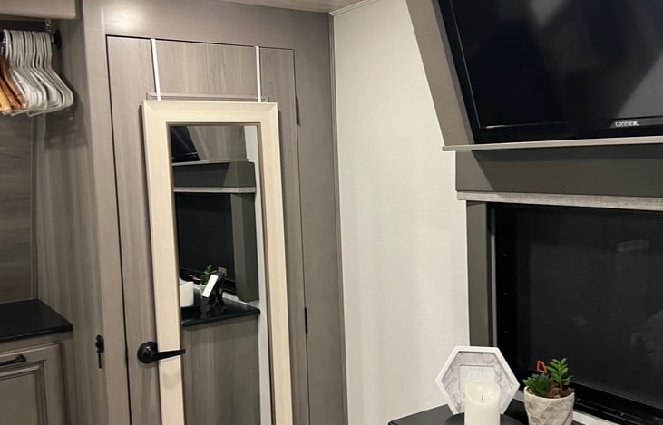 Laundry closet in main bedroom