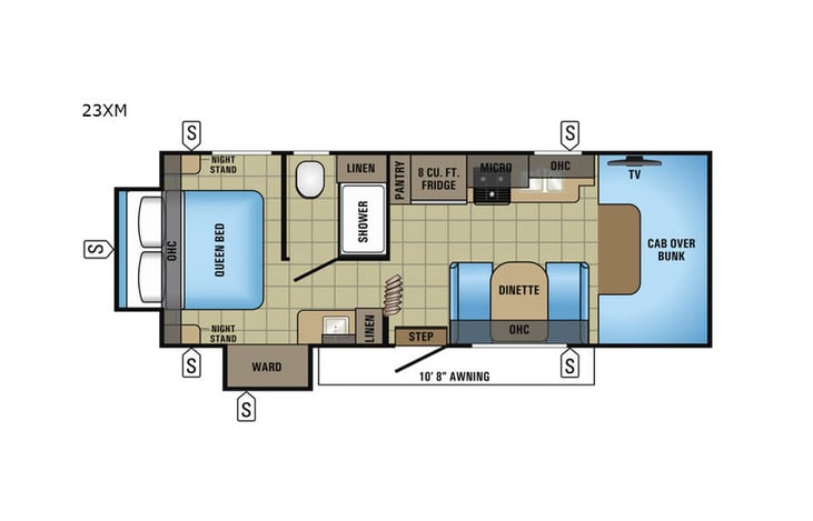 Representative floor plan provided by a trusted RVshare partner.