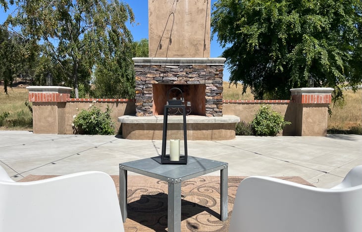 Temecula Wine Country Location, patio area.