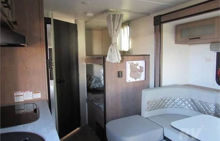 Bunks with privacy curtains