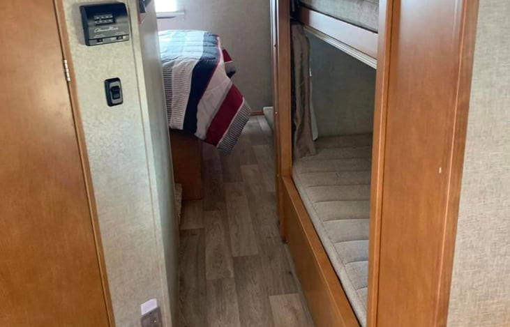 Bunk beds are mostly-private.