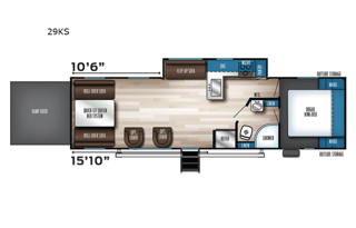 16' Garage with 2 A/C Toy Hauler