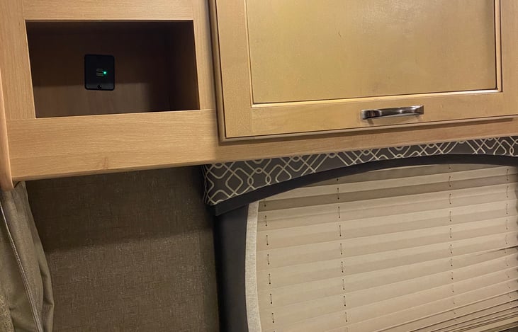 USB outlets above main bed