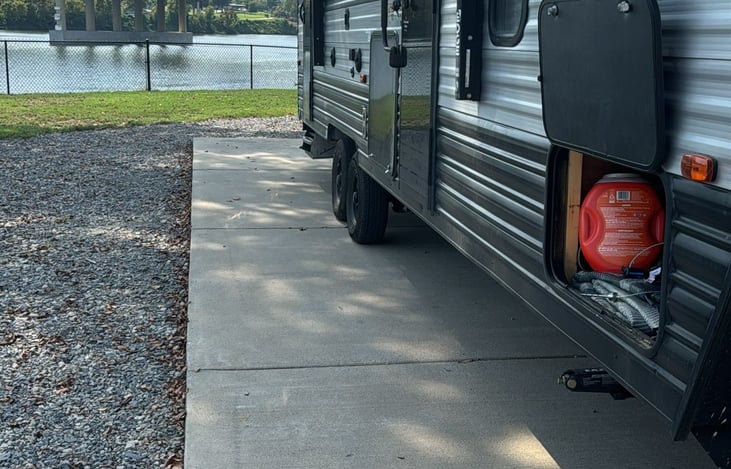 20. Outdoor Kitchen
Outdoor kitchen includes a mini refrigerator, griddle hookup, and convenient storage so you can cook, entertain, and enjoy the outdoors without going inside.
These captions include