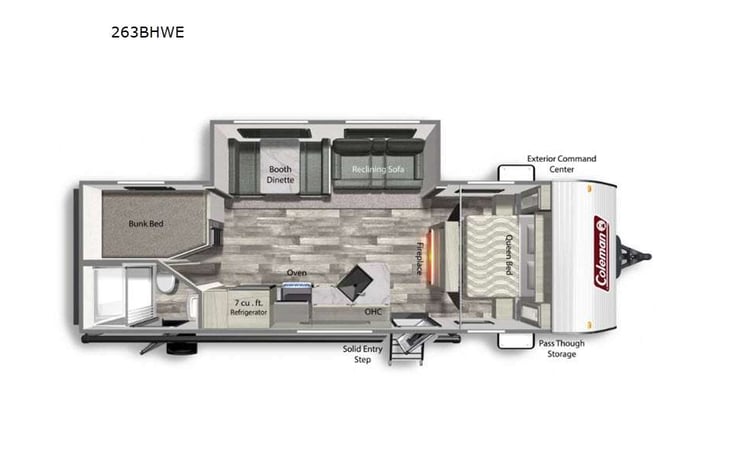 Representative floor plan provided by a trusted RVshare partner.