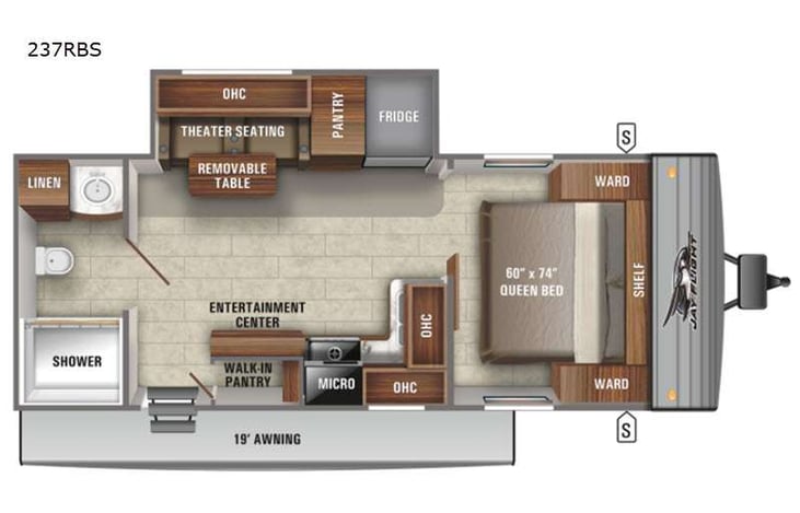 Representative floor plan provided by a trusted RVshare partner.