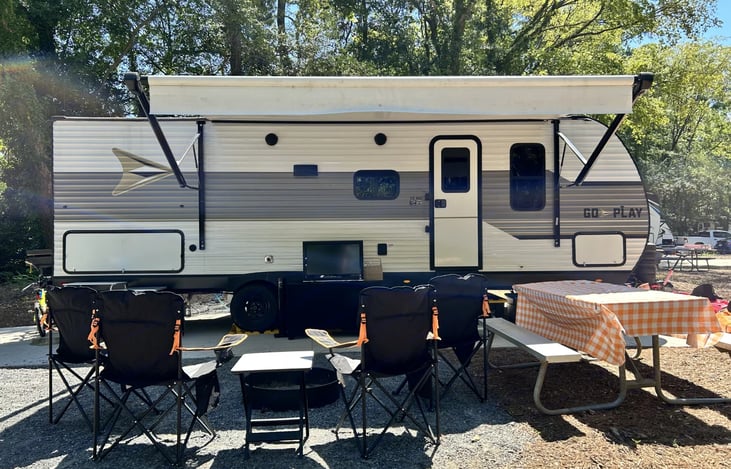 Setup with camp chairs