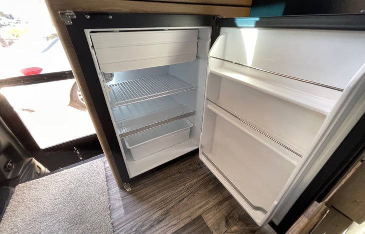 Nova Cool fridge freezer combo that is 12V and uses very minimal energy.
