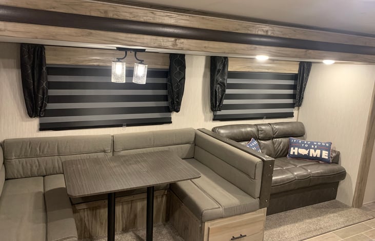 Slide out. Ready for meals, games, or relaxing!