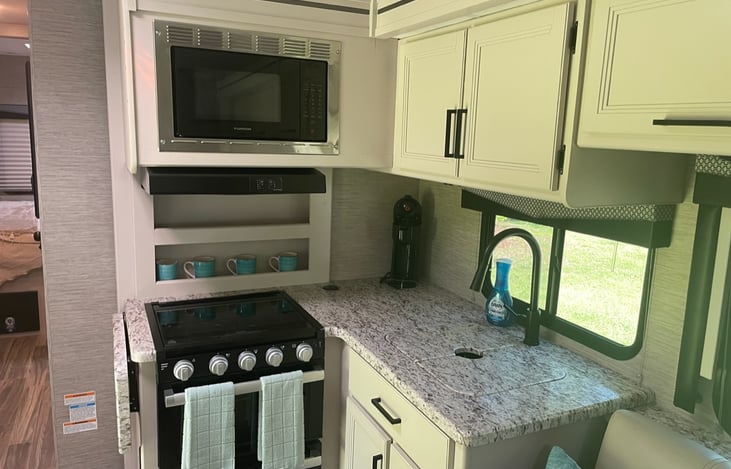 Fully stocked kitchen