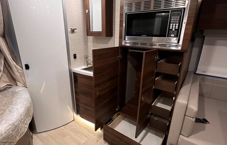 Lots of pantry and hanging area.