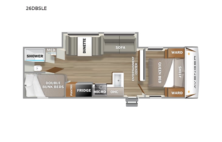 Representative floor plan provided by a trusted RVshare partner.