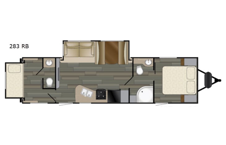 Representative floor plan provided by a trusted RVshare partner.