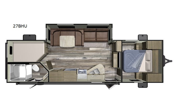 Representative floor plan provided by a trusted RVshare partner.