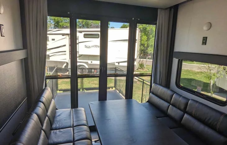 Sitting room with table added for dinning.