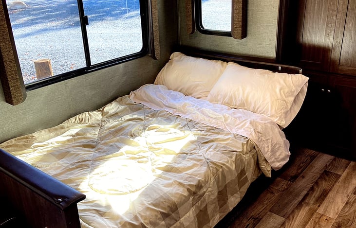 Dining table turns in to this...which, honestly looks a lot more like where I prefer to eat.