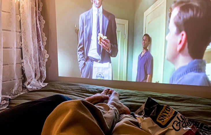 Movie night in the Lotus Van