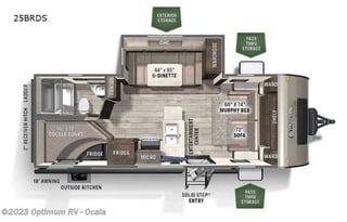 Flagstaff RV with Queen Murphy Bed and 2 Bunks