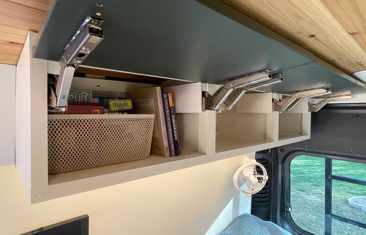 Overhead cabinet storage