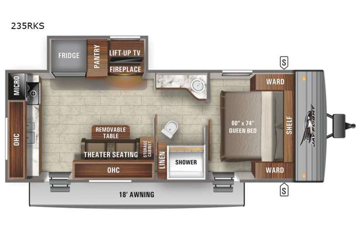 Representative floor plan provided by a trusted RVshare partner.