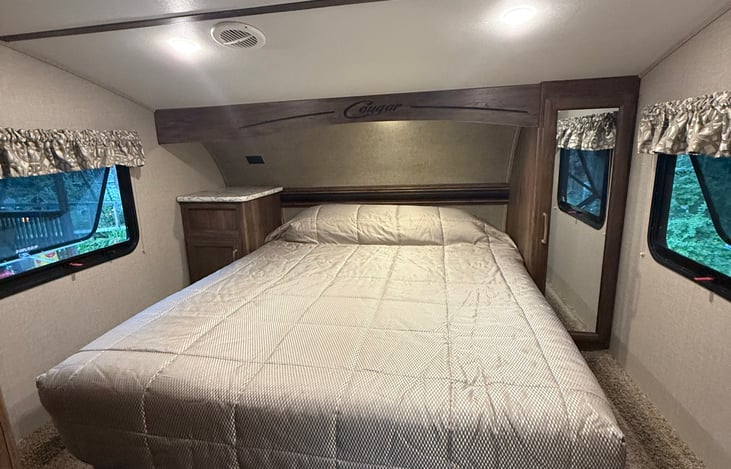 Private queen bed