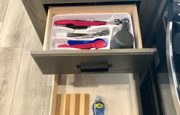 Fully stocked with all the utensils, pots, pans, etc.