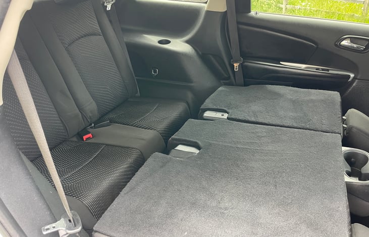 middle seats folded down