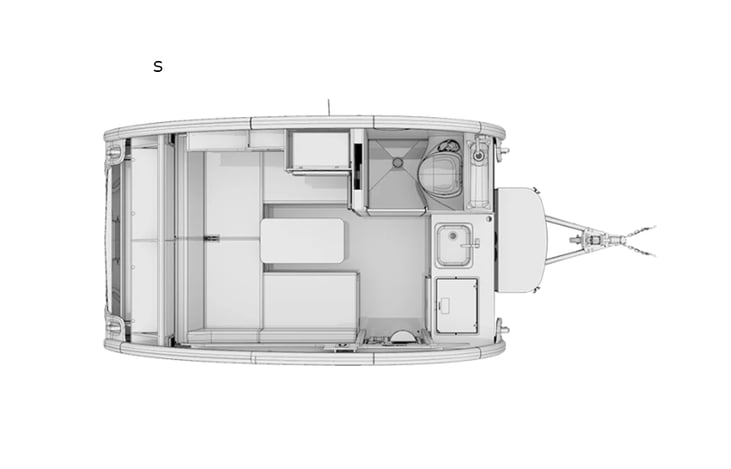 Representative floor plan provided by a trusted RVshare partner.
