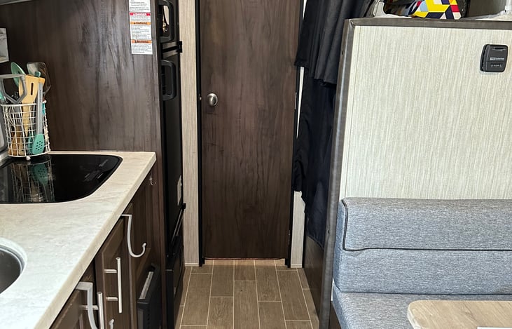 We recently added blackout curtains to each bunkbed.