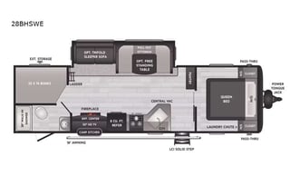 2022 Keystone RV Hideout 28BHSWE