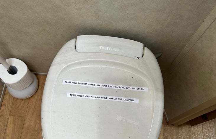 You can pre-fill the toilet with a little water when flushing please use excessive amounts of water to make sure everything goes through smoothly