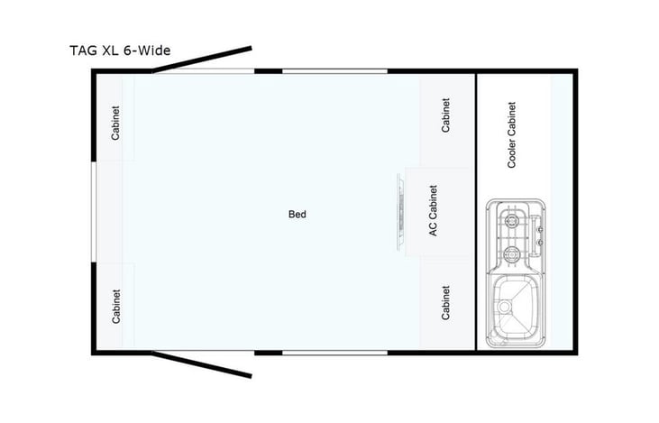 Representative floor plan provided by a trusted RVshare partner.