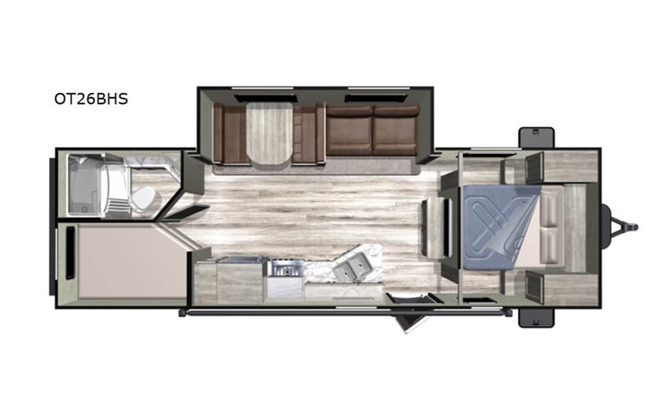 Representative floor plan provided by a trusted RVshare partner.