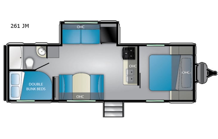Representative floor plan provided by a trusted RVshare partner.