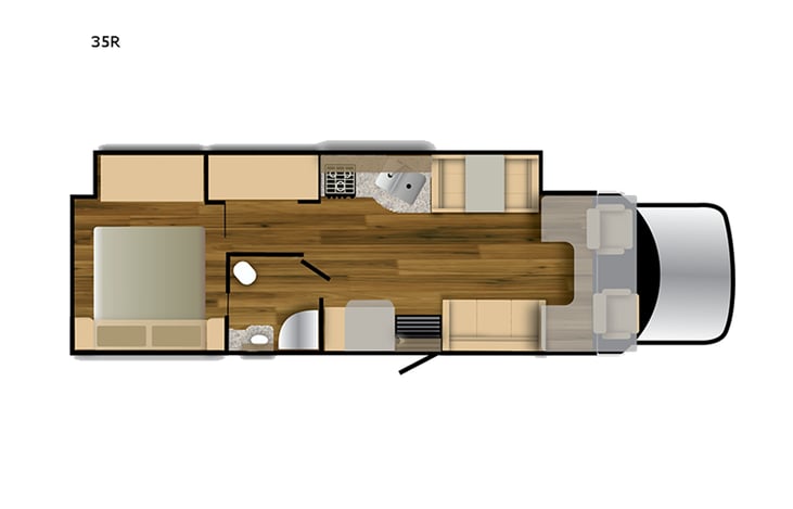Representative floor plan provided by a trusted RVshare partner.