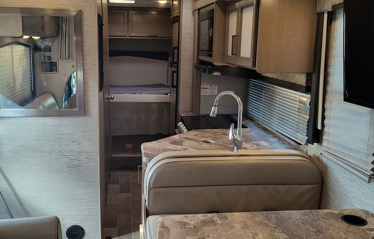 Interior with slide closed