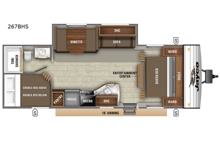 Representative floor plan provided by a trusted RVshare partner.