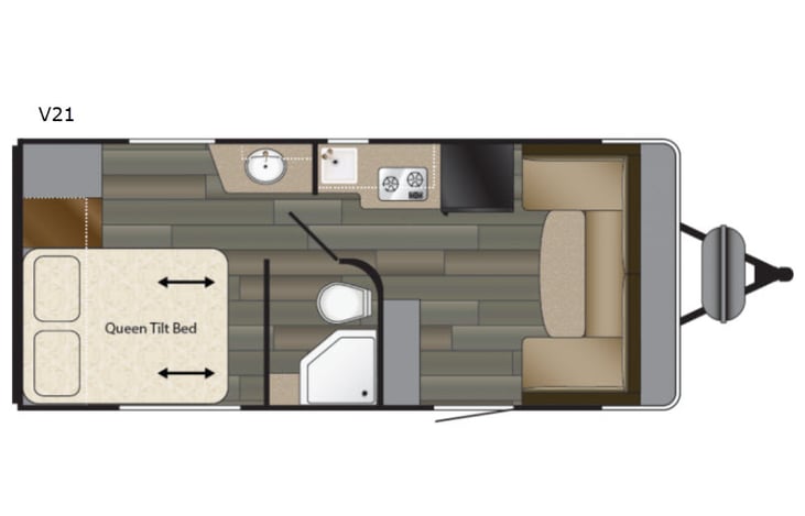 Representative floor plan provided by a trusted RVshare partner.
