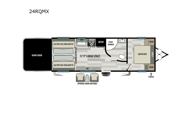 Representative floor plan provided by a trusted RVshare partner.