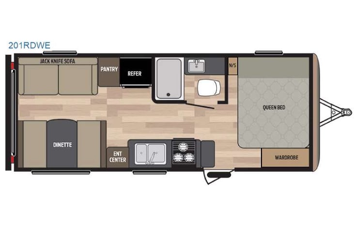 Representative floor plan provided by a trusted RVshare partner.